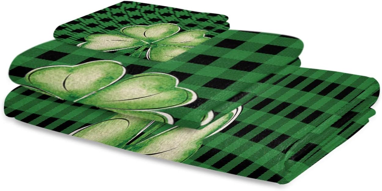 ZOE GARDEN Green Shamrock Microfiber Towel Set