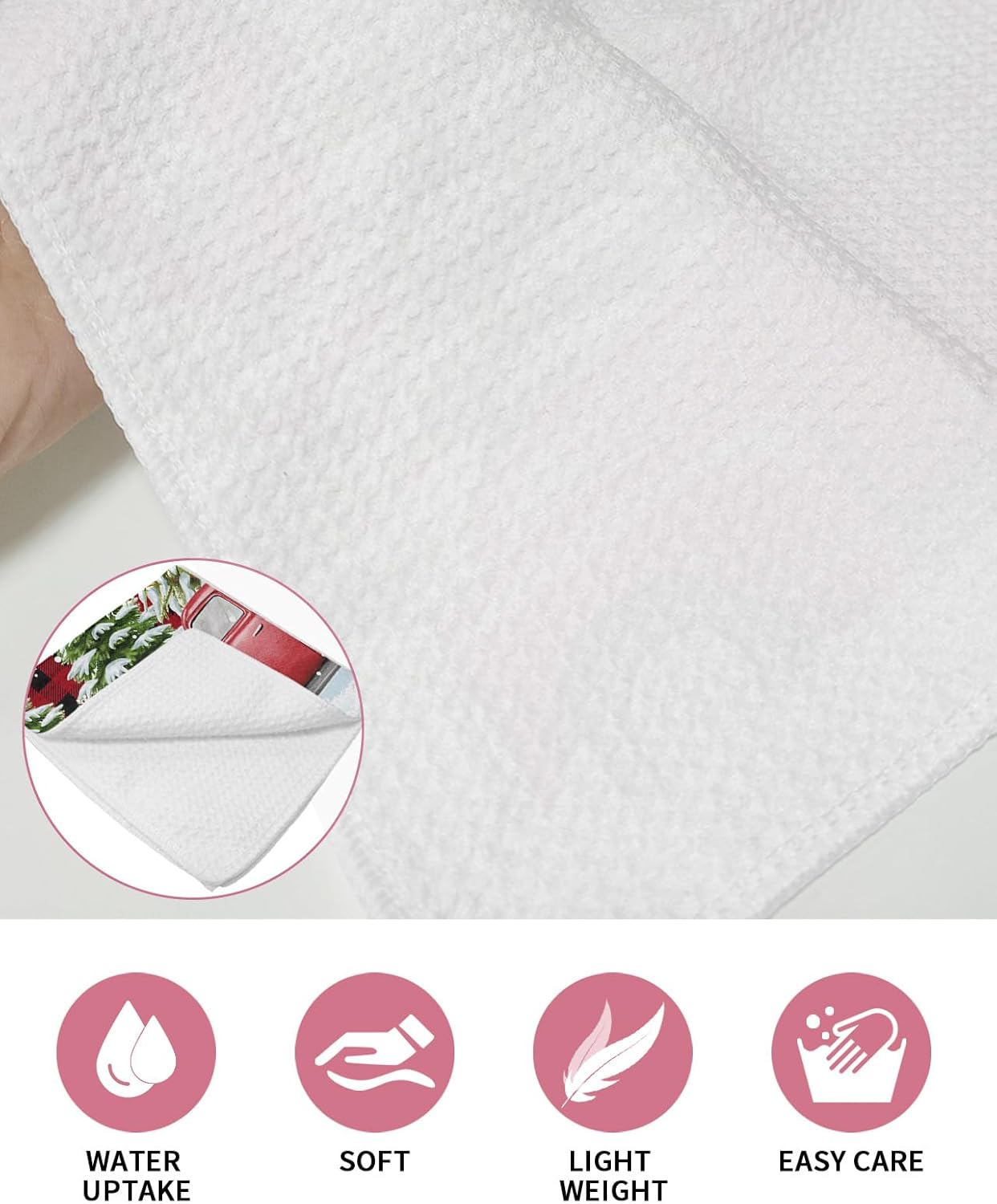 Falaniique Christmas Waffle Towel Set of 2 1