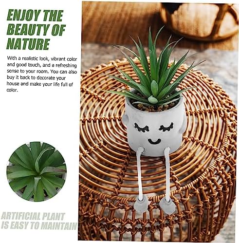 Cute Facial Expression Artificial Succulent Hanging Leg Plant Bonsai