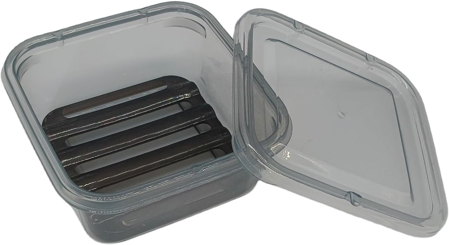 Vonpri Travel Soap Case Transparent Black 1Pc