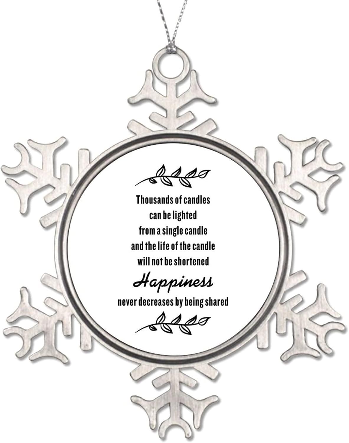 Christmas Ornament Snowflake Metal Keepsake 3in