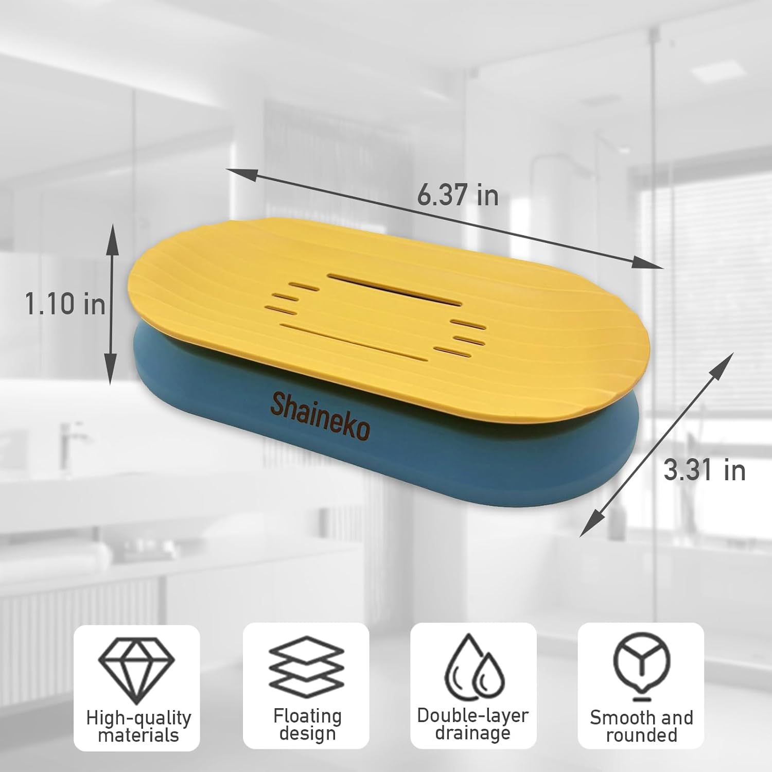 Stylish Floating Soap Holder - Double Layer Drainage Quick-Dry Dish