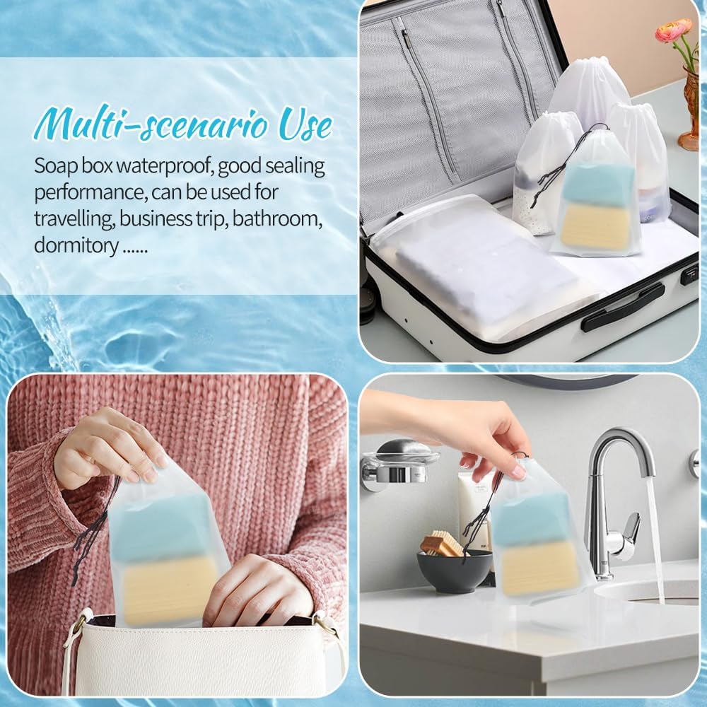 3 Pcs Soap Holder Set with Drainage Waterproof Travel Dorm