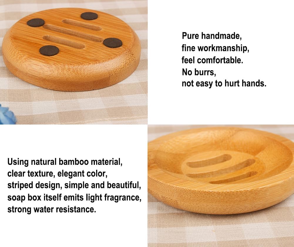 AKOAK Bamboo Soap Holder for Shower and Sink