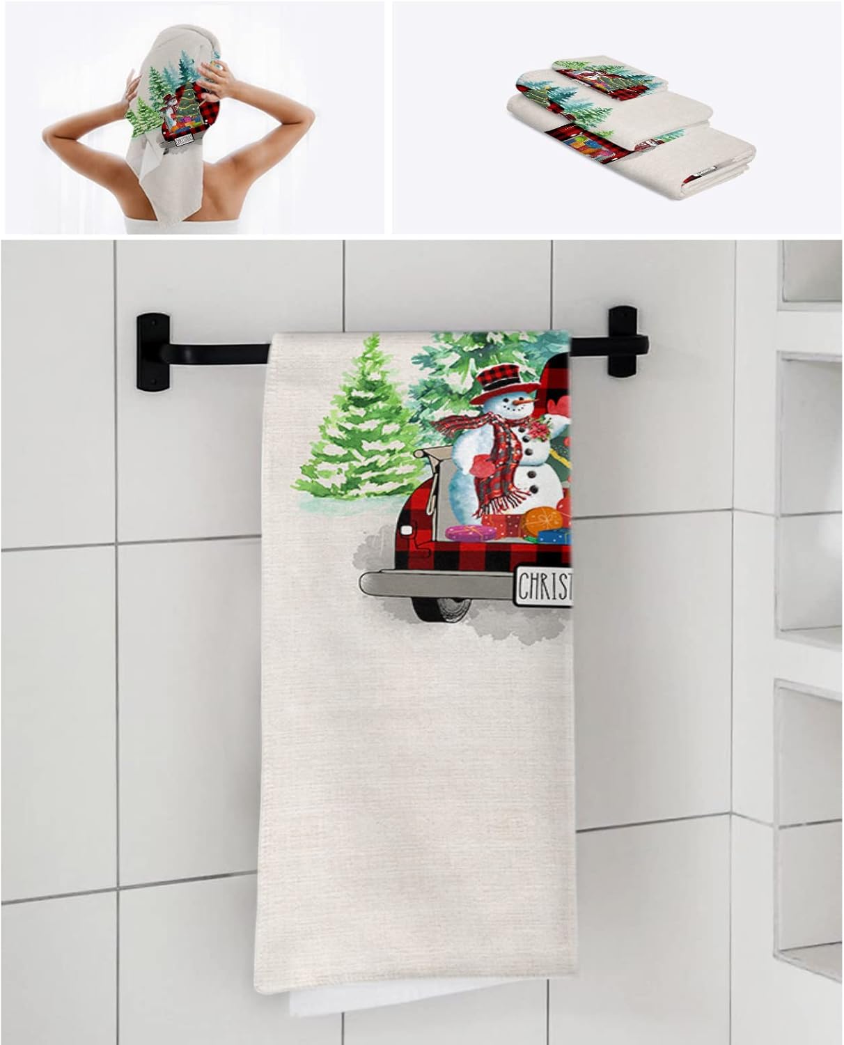 IDOWMAT 3 Pack Microfiber Absorbent Towel Set