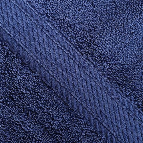 Superior Egyptian Cotton Pile 3 Piece Towel Set Navy Blue