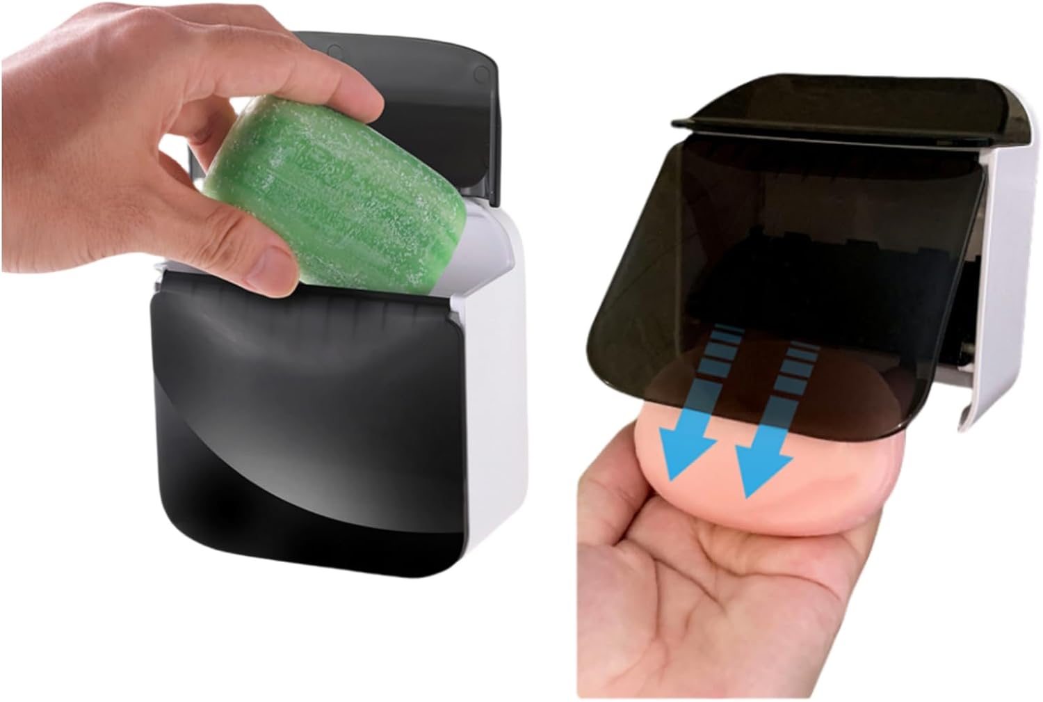 VZXAB Soap Dish Holder with Lid - Waterproof and Dustproof