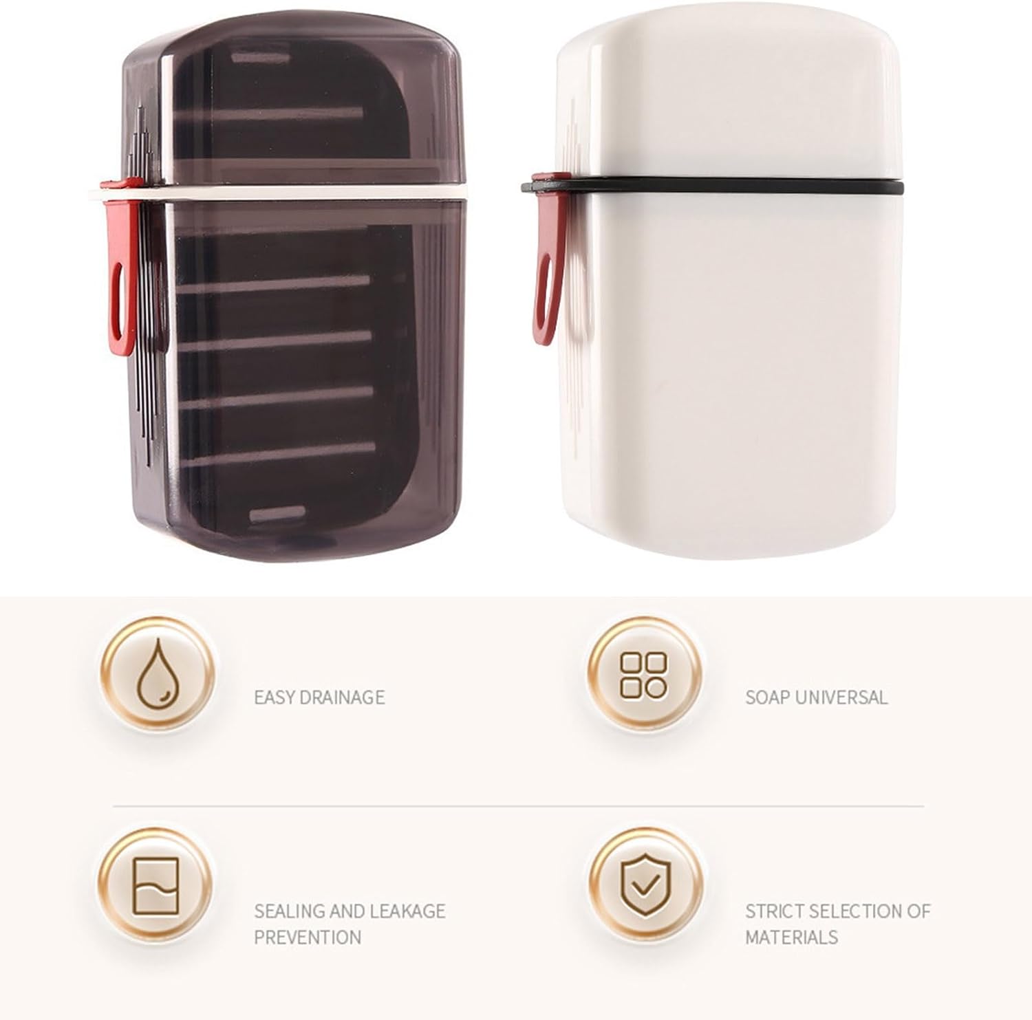 Loyliawa Portable Leakproof Soap Holder with Drainage Function