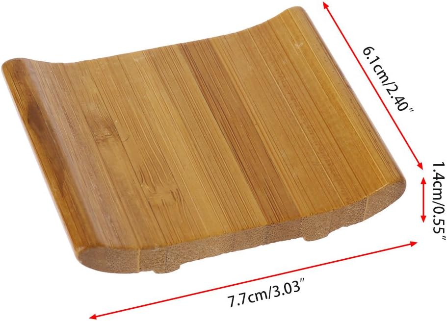 Bamboo Soap Holder Dish for Bathroom and Kitchen