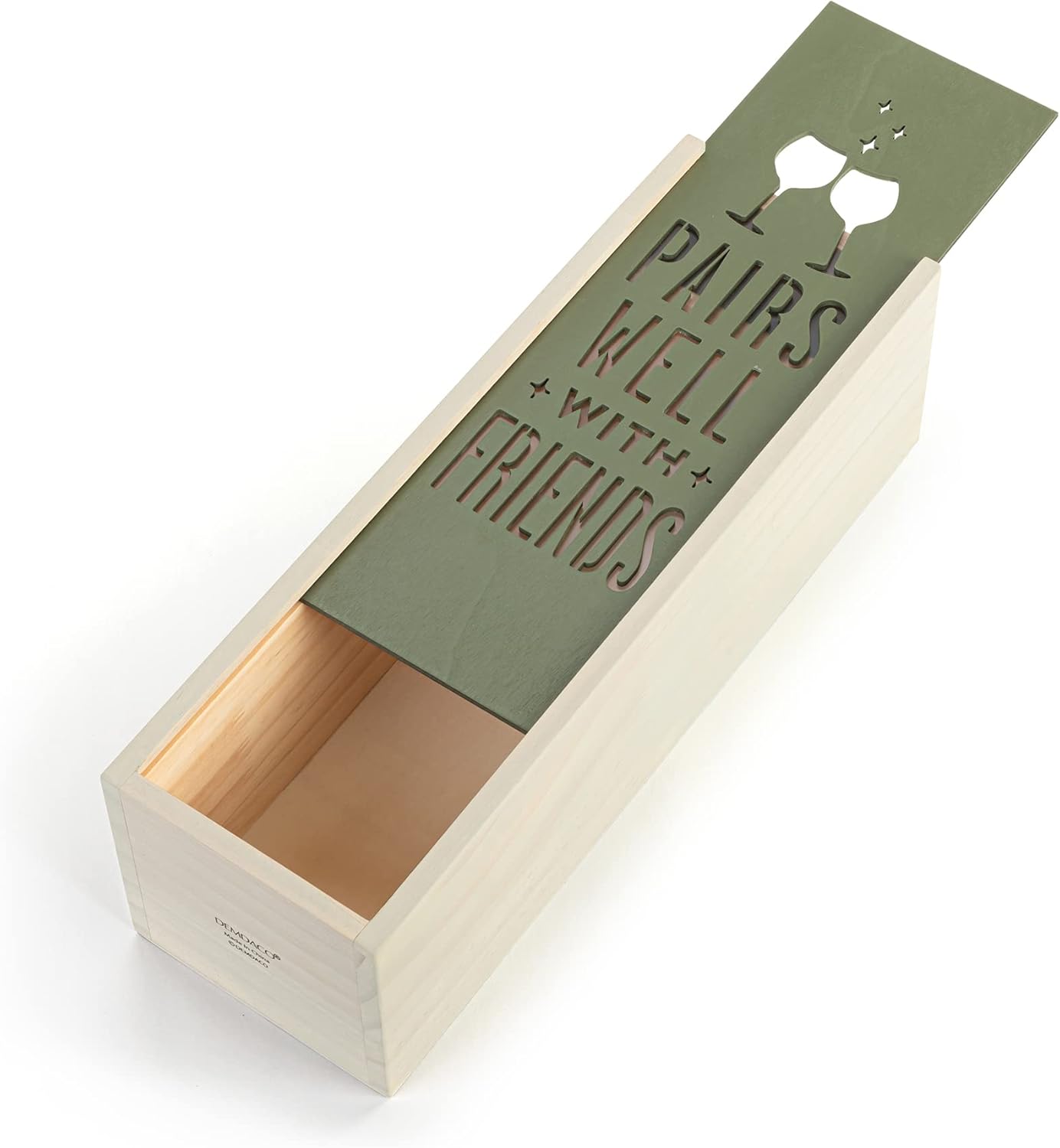 DEMDACO Olive Green Candle Lantern with Friends Quote
