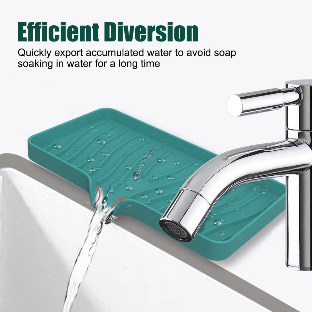 Silicone Soap Dish 2PCS Non-Slip Drainage Kitchen Bathroom Holder