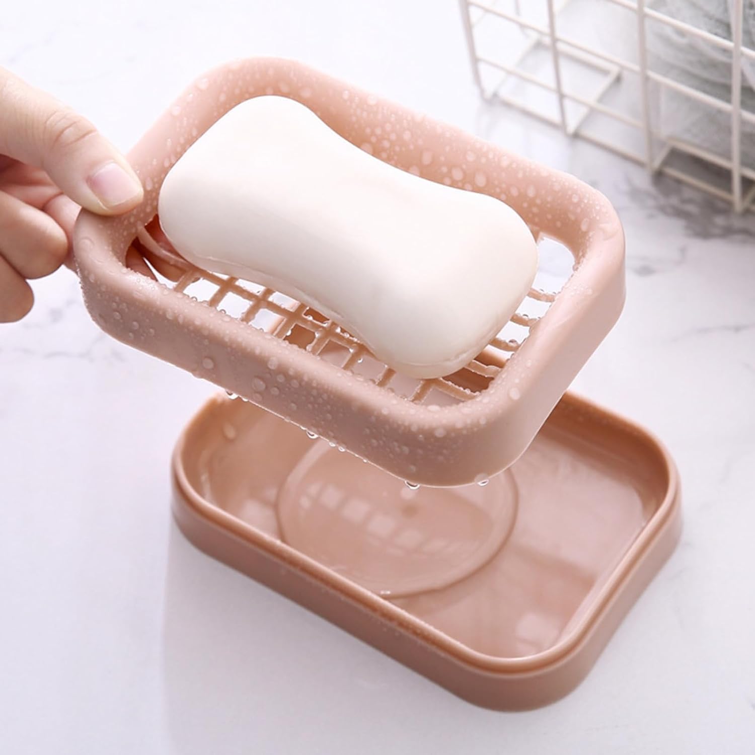 Galepromot Green Bathroom Soap Dish Double Layer