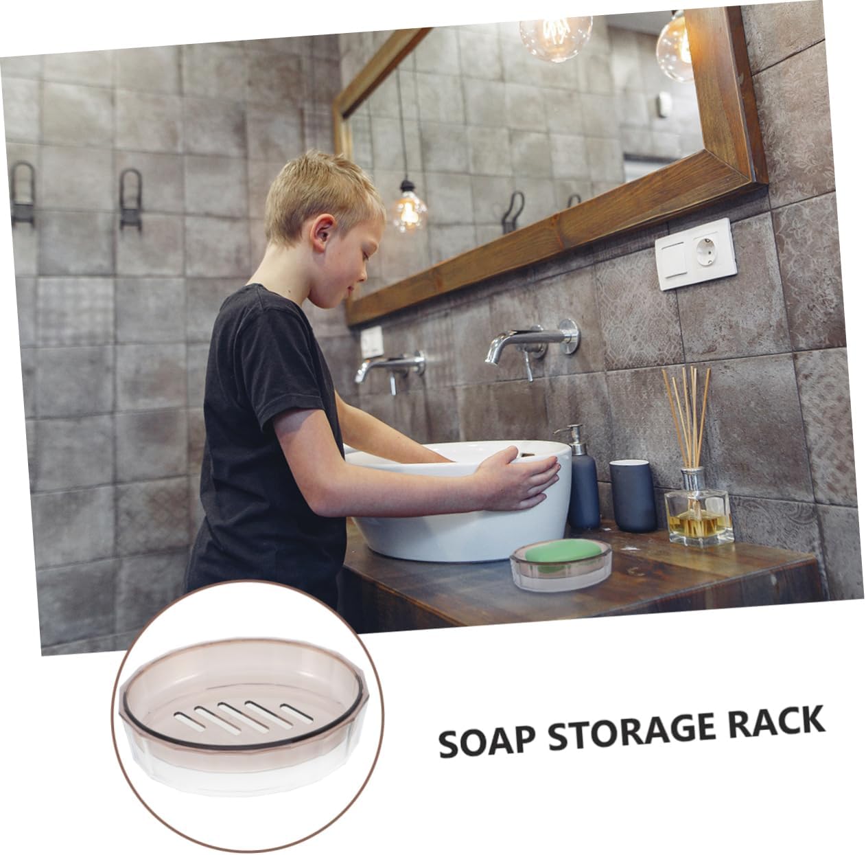 Mobestech 1Pc Creative Soap Draining Dish with Style for Bathroom Storage