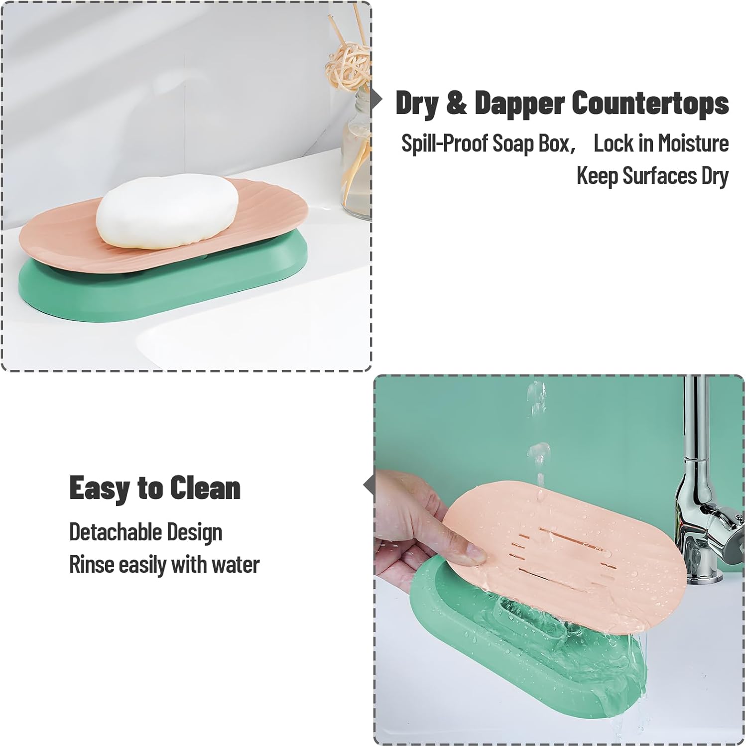Stylish Floating Soap Holder - Double Layer Drainage Design