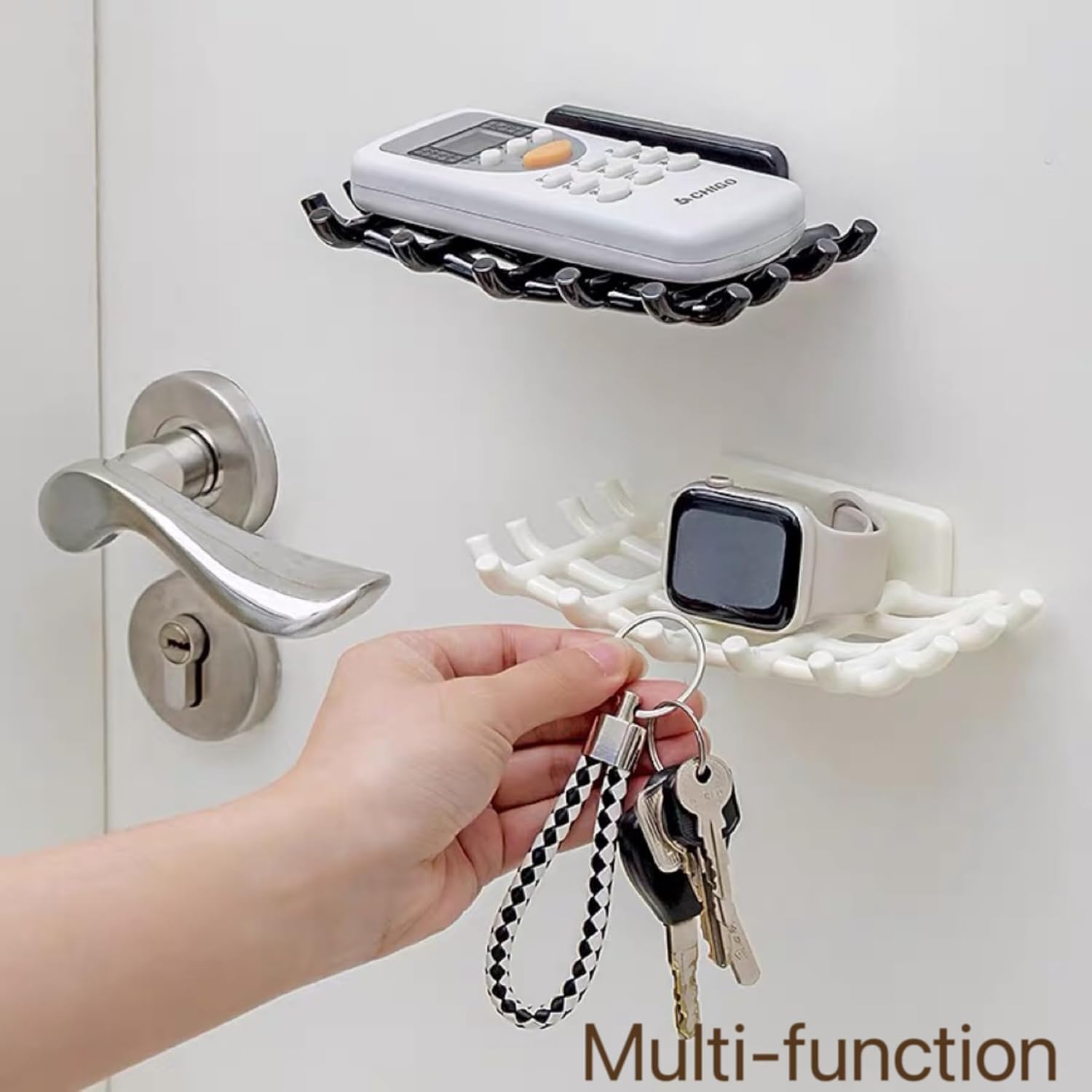 Wall-Mounted Soap Holder with Rattan Design 2 Pack No Drilling Needed