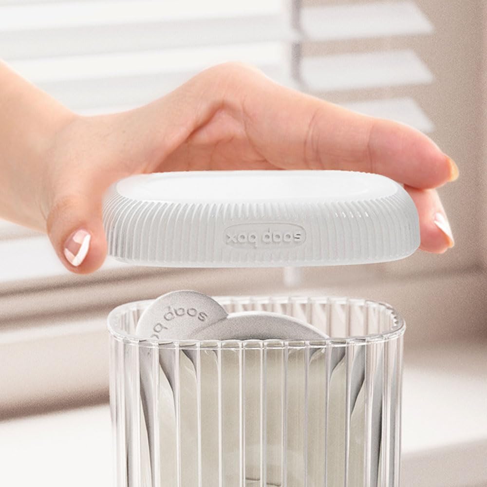 Optisake Travel Soap Case with 2 in 1 Drainage and Brush
