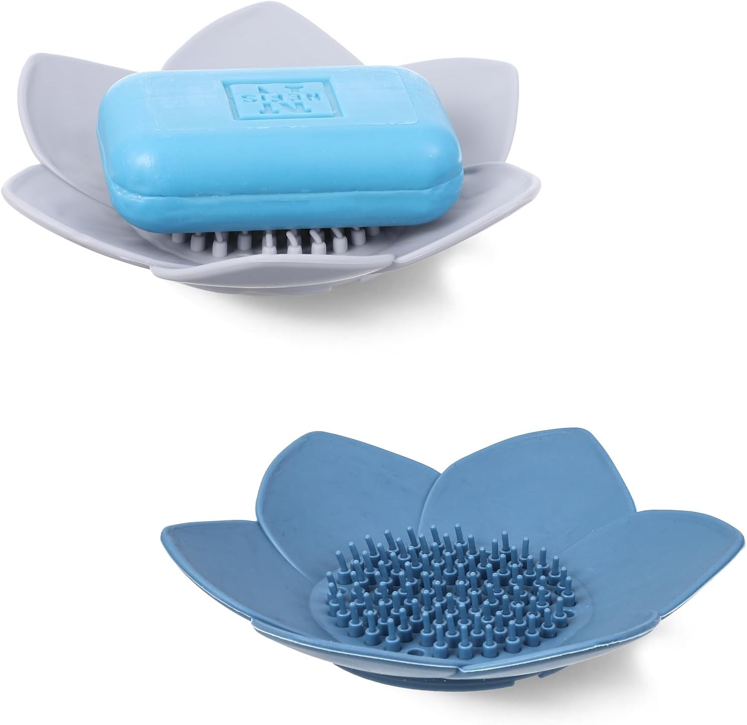 Ouligay 2 Pcs Silicone Soap Holder with Drainage