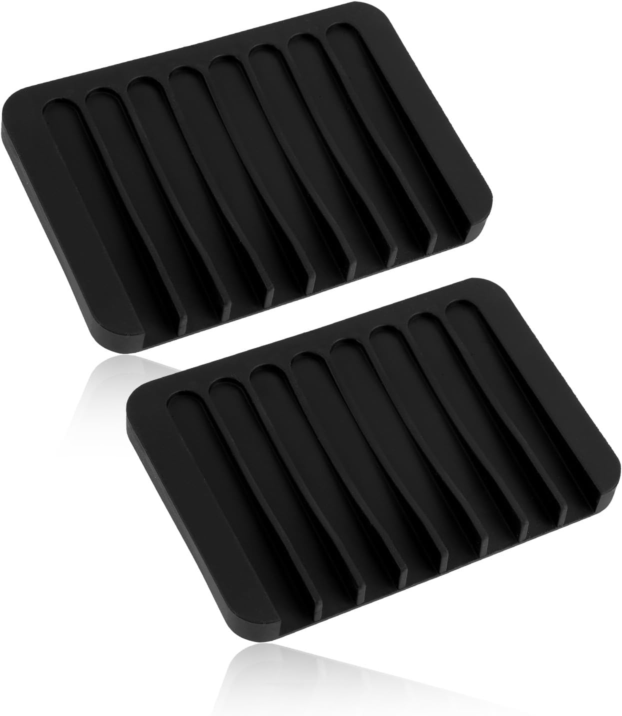 Dimeho 2 Pcs Silicone Soap Dish Waterfall Holder for Shower and Bathroom