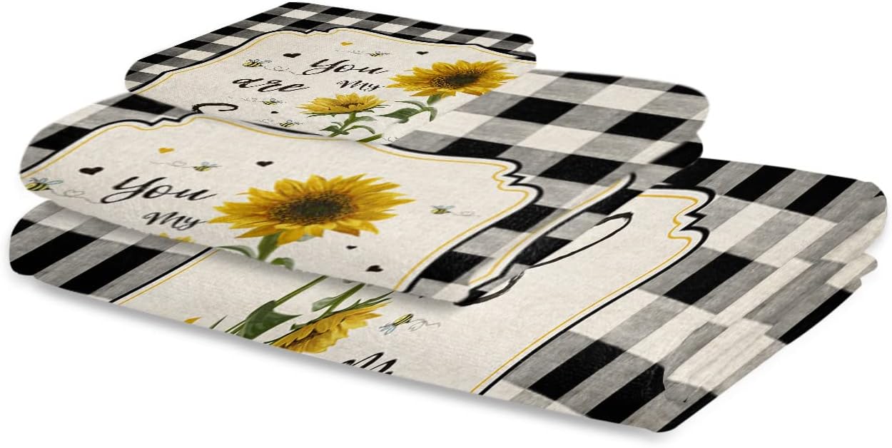 Chees D Zone Farm Floral Bumble Bee Bath Towel Set 1