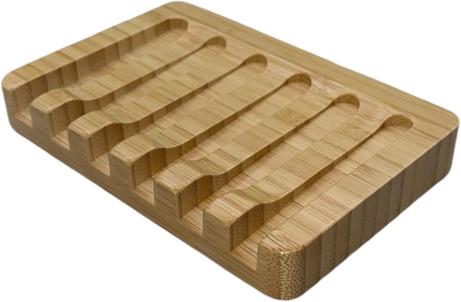 BLULEVAR Bamboo Soap Dish with Waterfall Drain