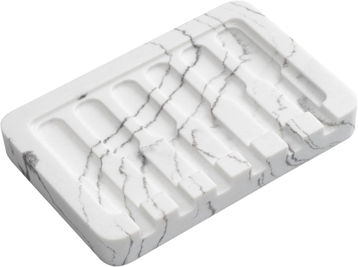 UHEY HOME Resin Soap Dish with Marble Look