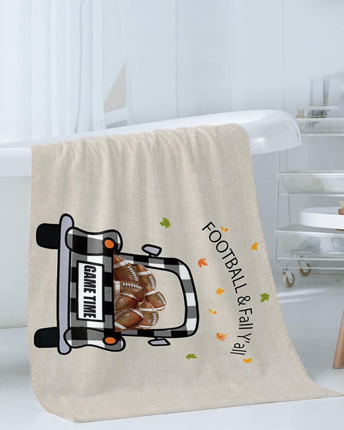 Boanket Plaid Truck Load Football Fall Yall 3 Piece Towel Set