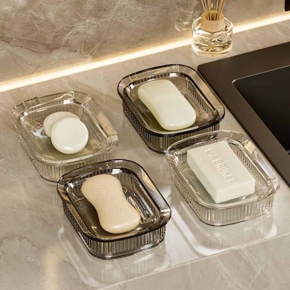FABEILAI Suction Soap Holder No Drill Removable White