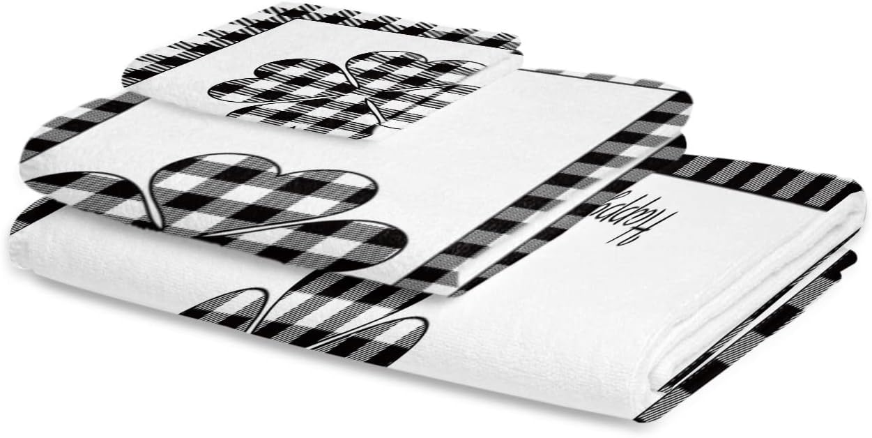 ZOE GARDEN Buffalo Plaid Check Towel Set