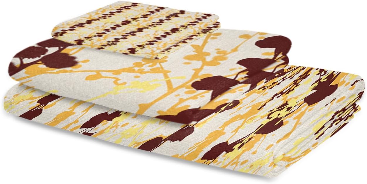 Smile Sunflower 3 Pcs Bath Towel Set Soft Absorbent Towels
