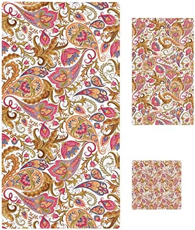 ZOE GARDEN Colorful Paisley Floral Towel Set