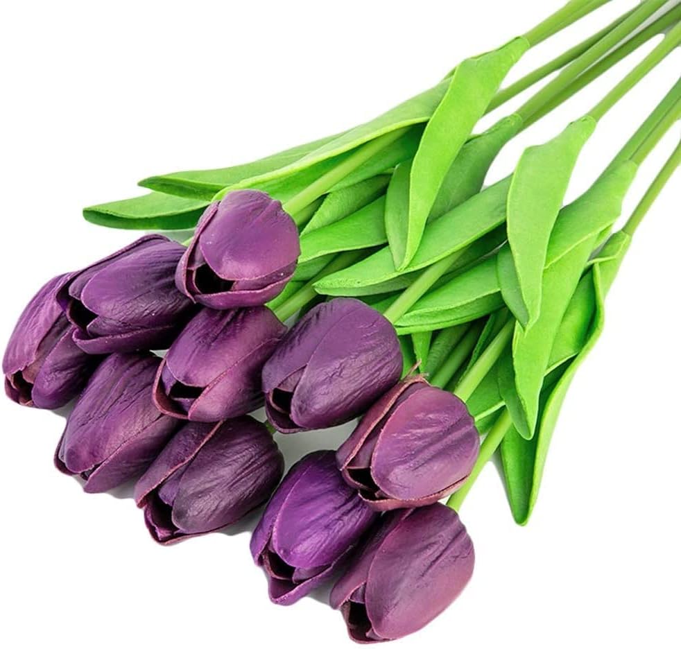 Gerrit Artificial Flowers in Tulip Vase - 10 Heads Decor