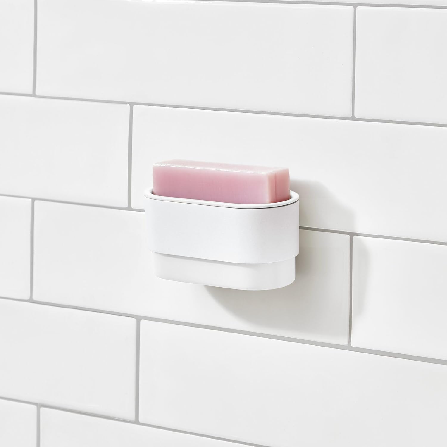 iDesign Self-Adhesive Soap Dish - White