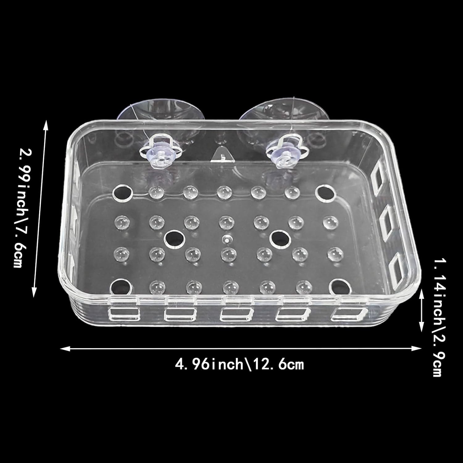 Capiant 1 Pack Suction Cup Soap Dish Holder Clear Acrylic Plastic