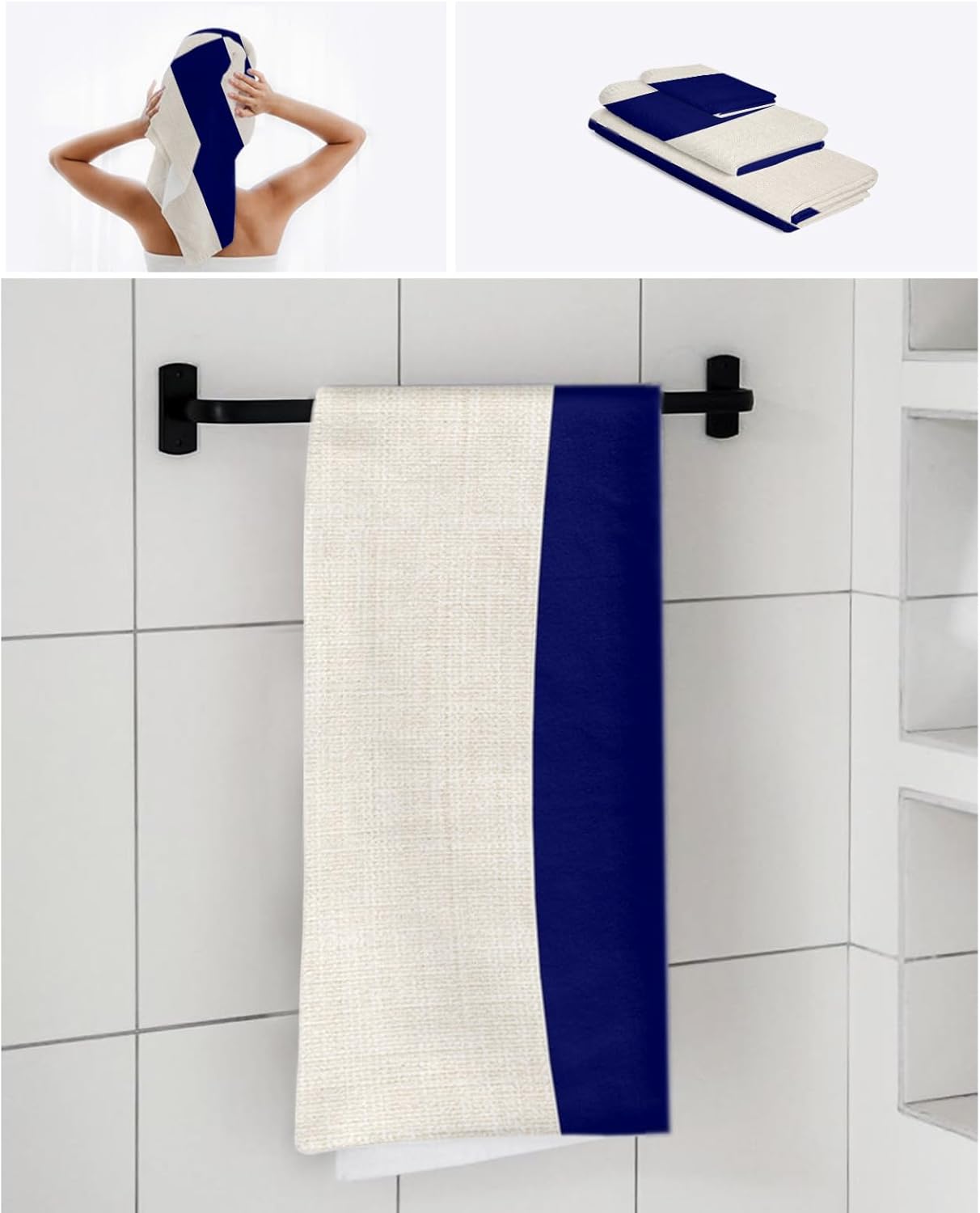 Smile Sunflower 3 Pcs Christmas Bath Towels Set