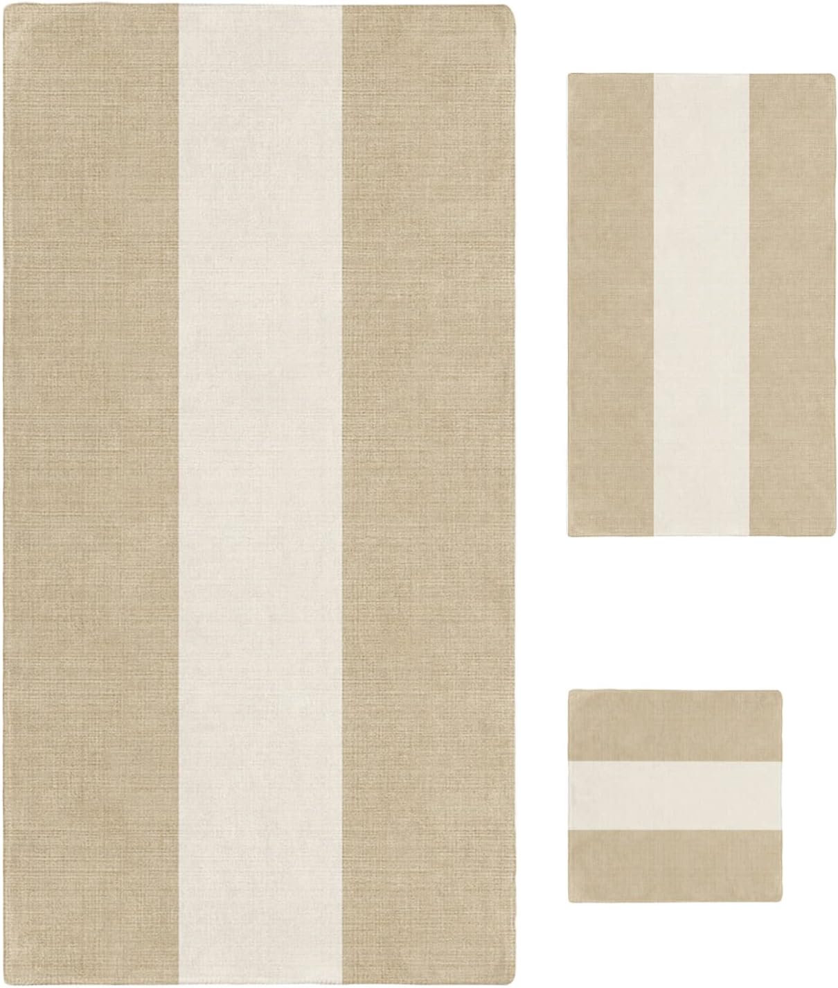 Shine-Home Rustic Farmhouse Linen Towel Set for Bathroom