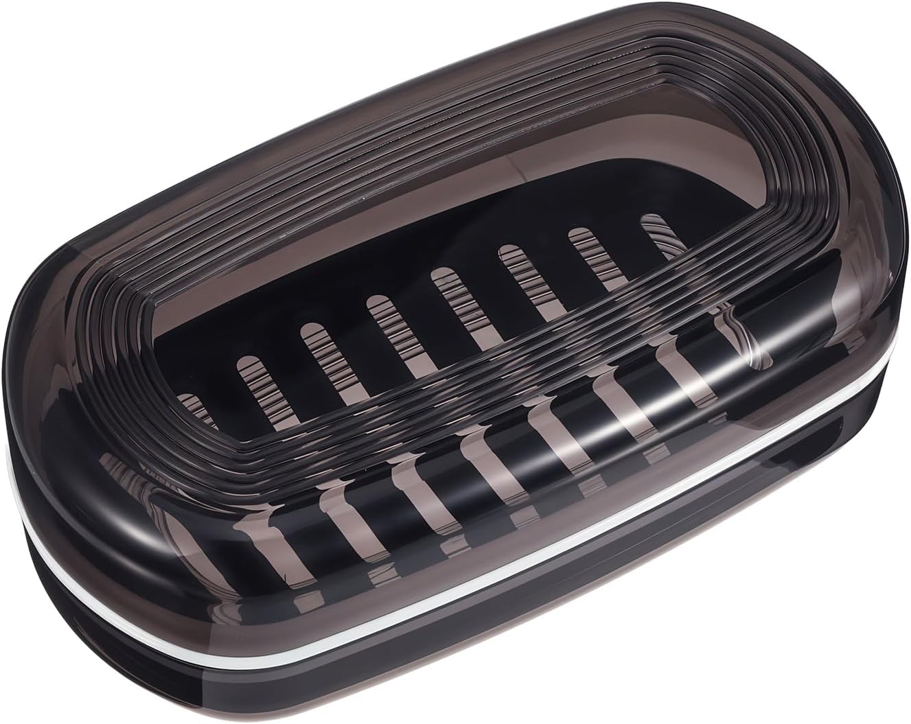 Kifmurase Large Black Shampoo Bar Holder with Drainage Dish