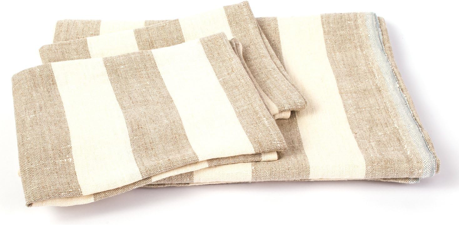 LinenMe Cream Natural Linen Towel Set Philippe