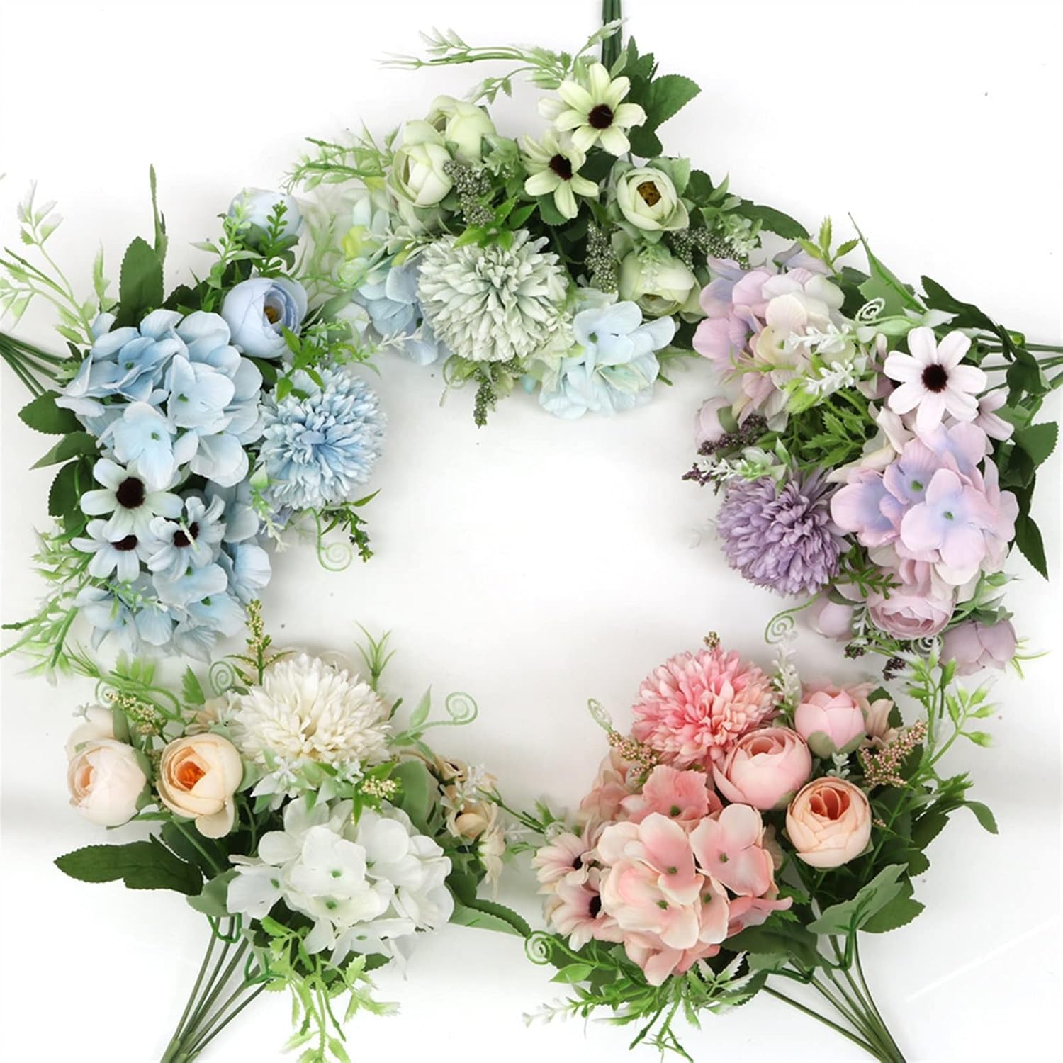 GaRcan Artificial Flowers with Pots 1pc Mixed Peony Hydrangea Silk Bouquet 1