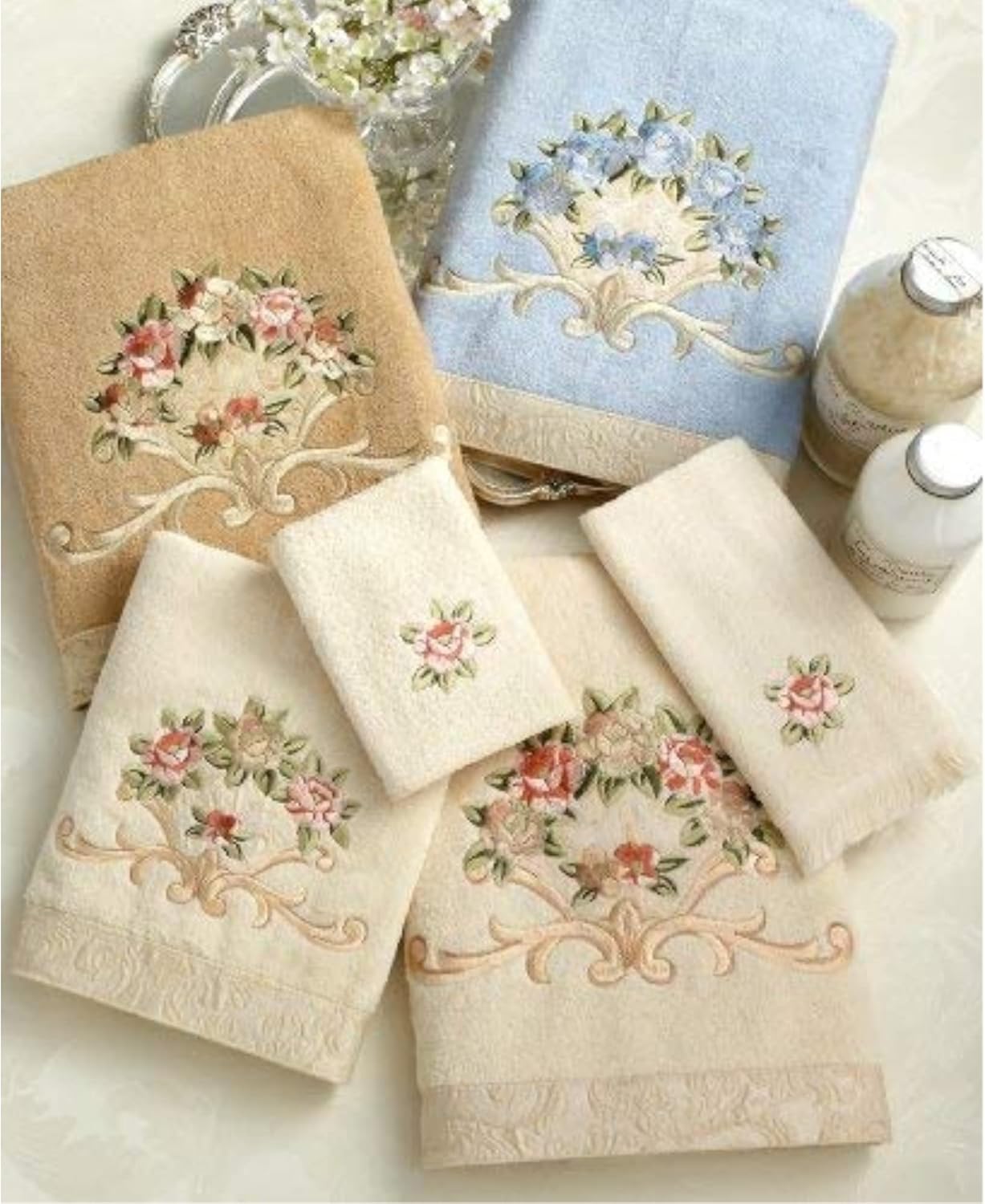 Avanti Linens Rosefan Bath Towel Ivory