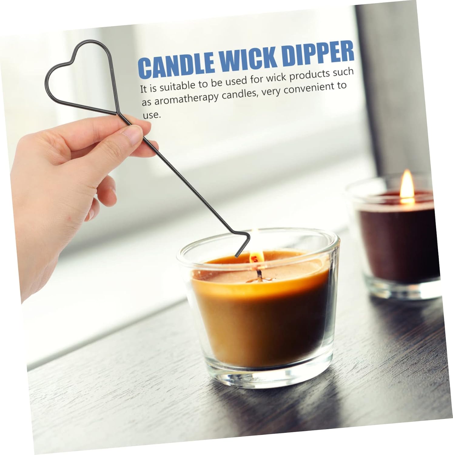 LIFKOME 4pc Heart Design Candle Wick Hooks