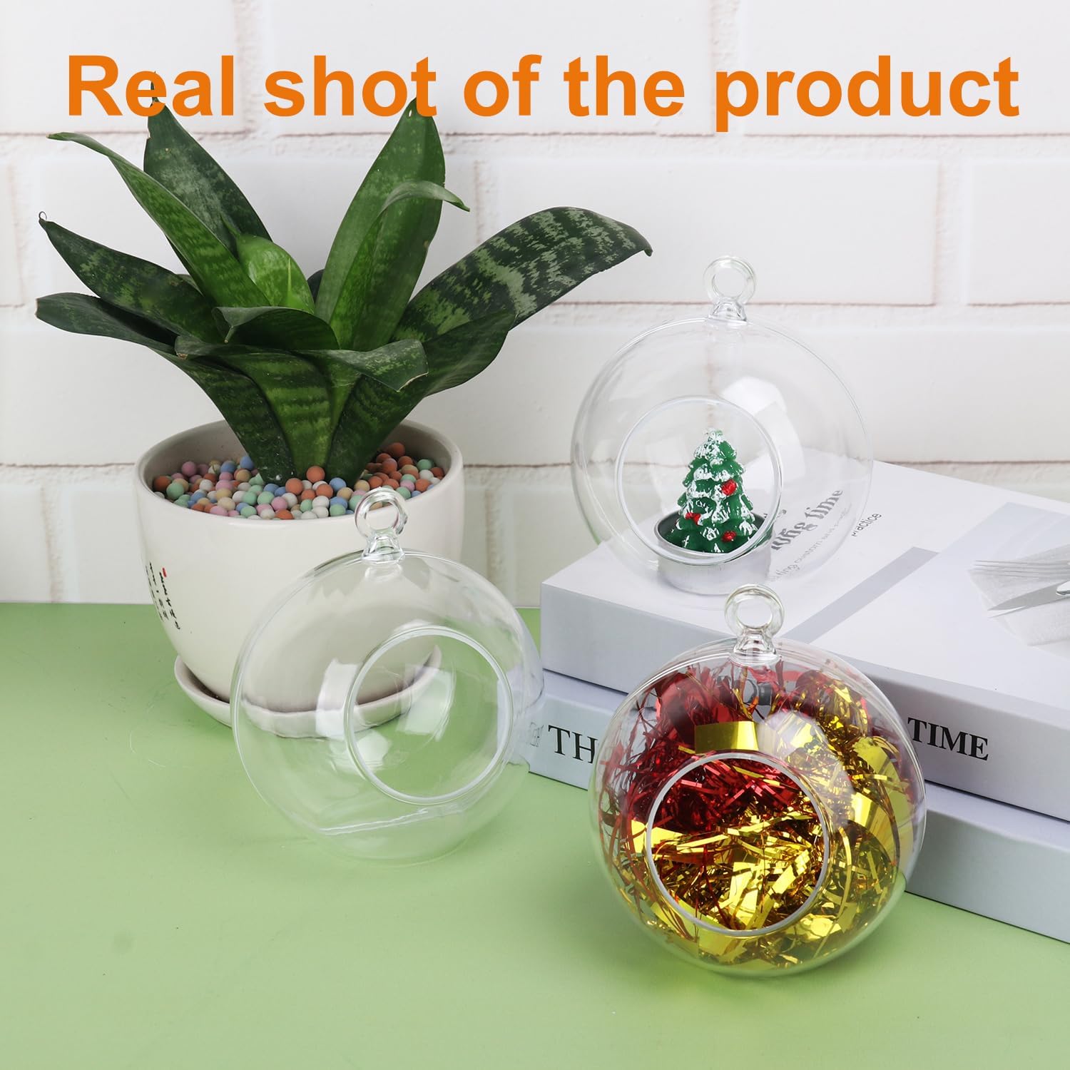 39 Pcs Clear Hanging Glass Orbs for Home Decor