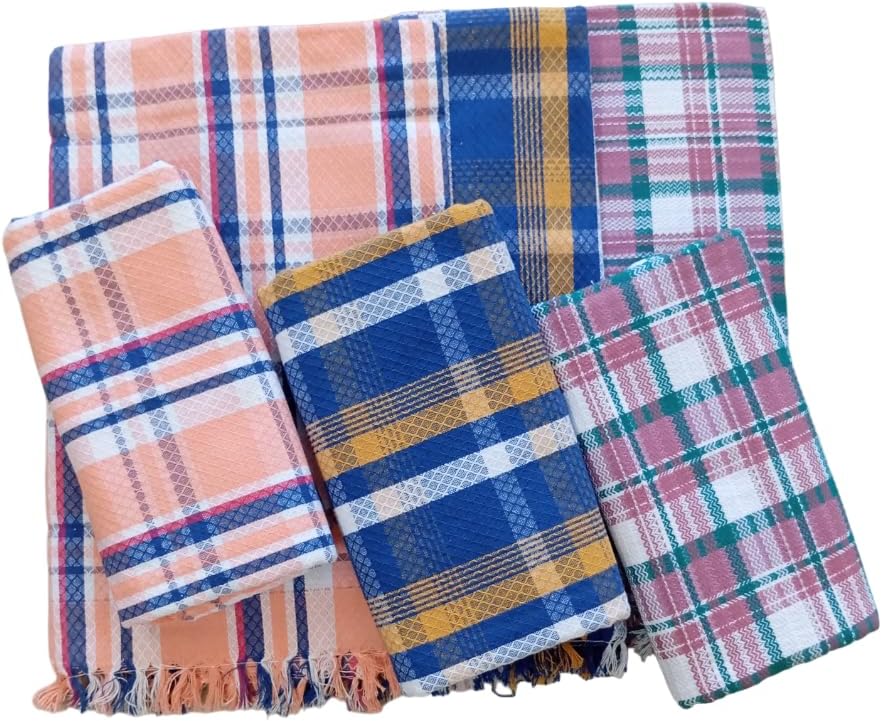 Edenwald Indian Handloom Cotton Towels Set of 6