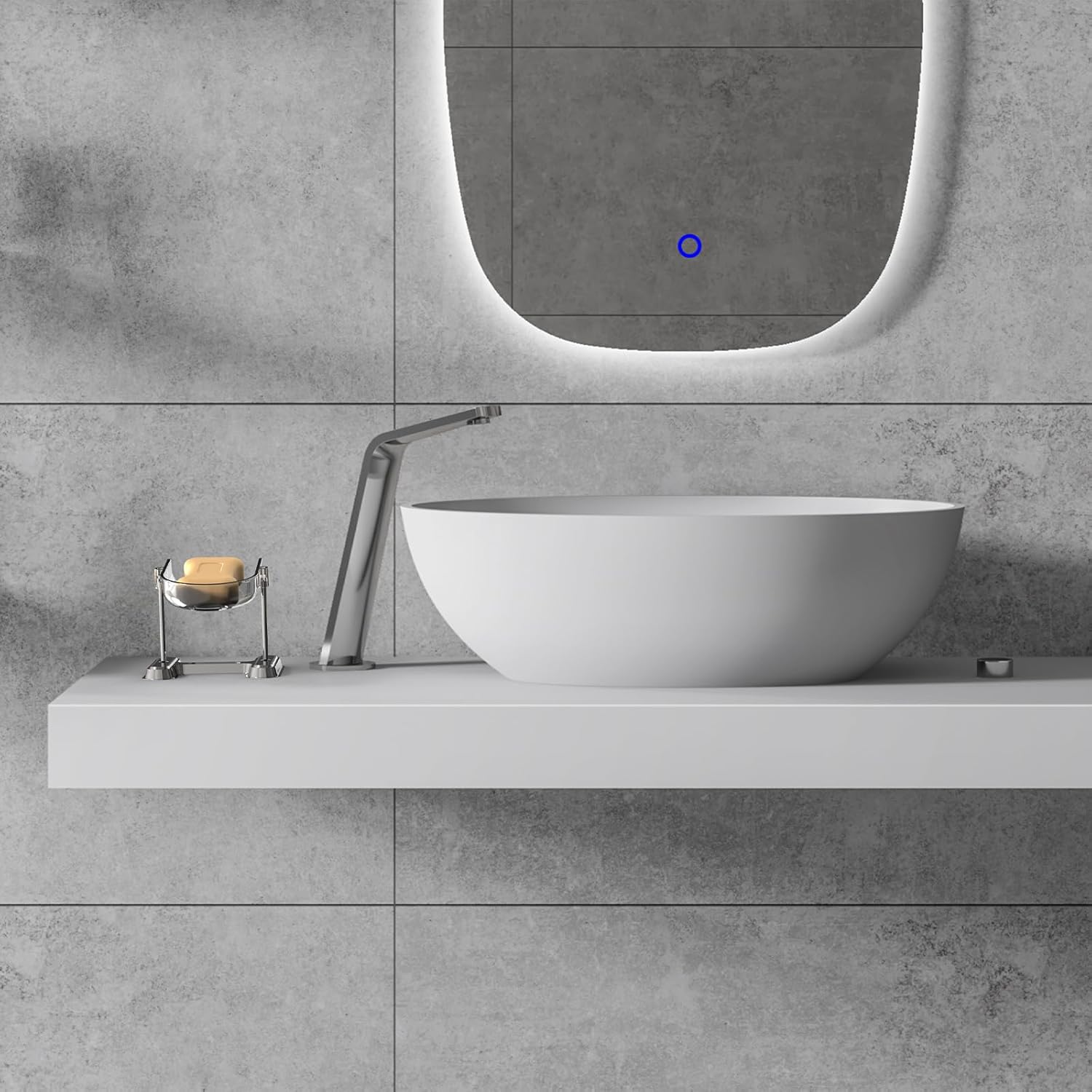 Self-Draining Soap Dish for Bathroom and Kitchen