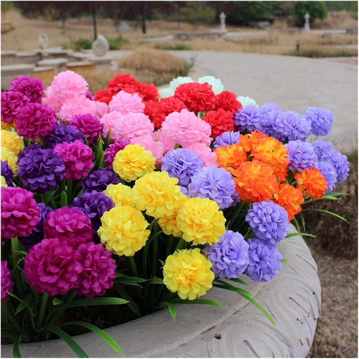 GaRcan Multicolor Silk Hydrangea Artificial Flowers
