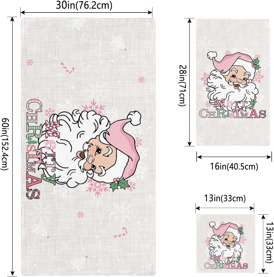 Smile Sunflower Christmas Bath Towels Set of 3
