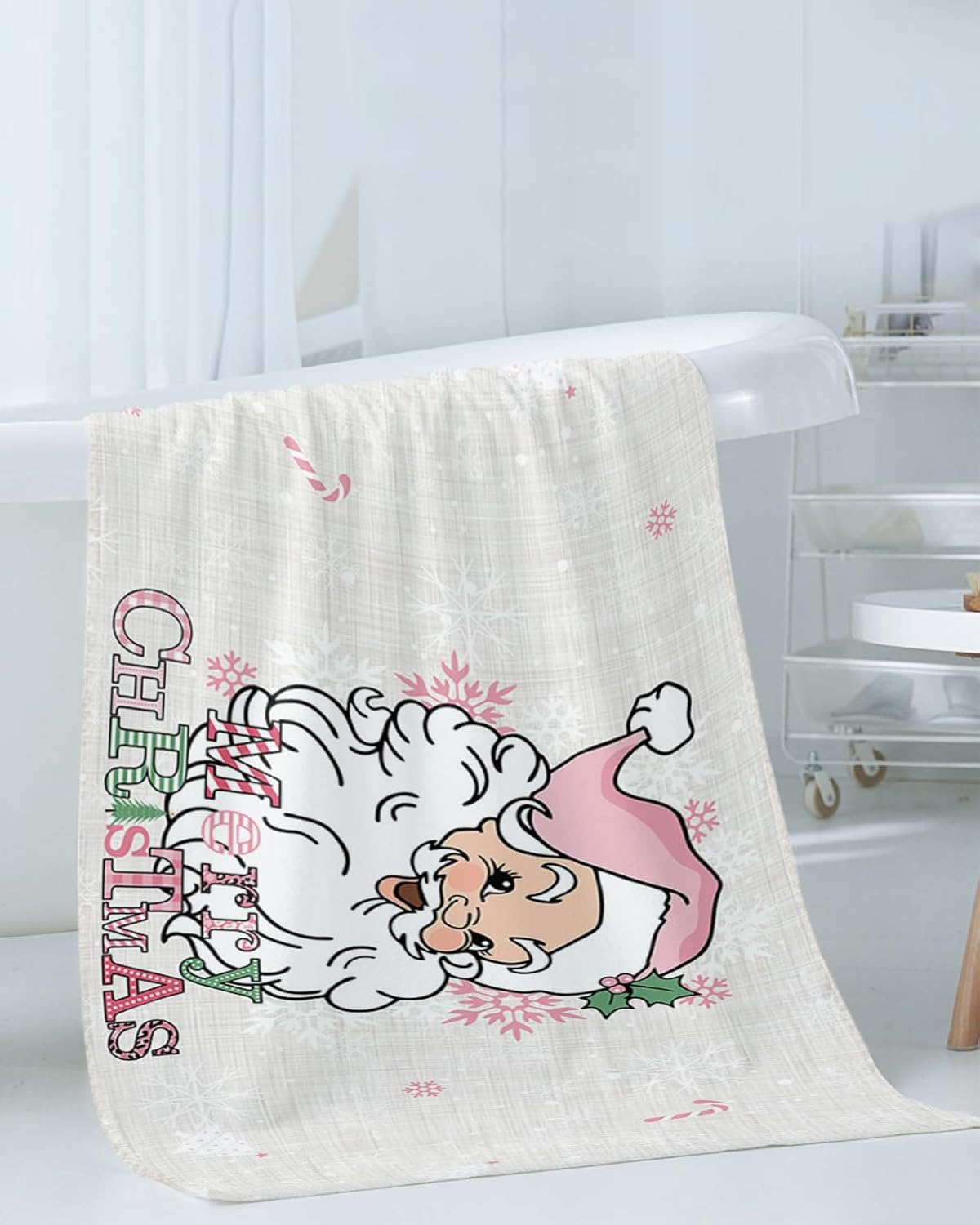 Smile Sunflower Christmas Bath Towels Set of 3