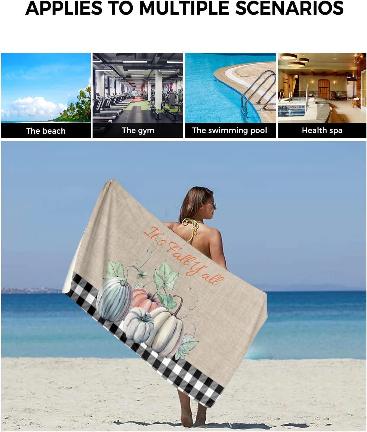 ZOE GARDEN Autumn Fall Thanksgiving Harvest Towel Set 3-Piece