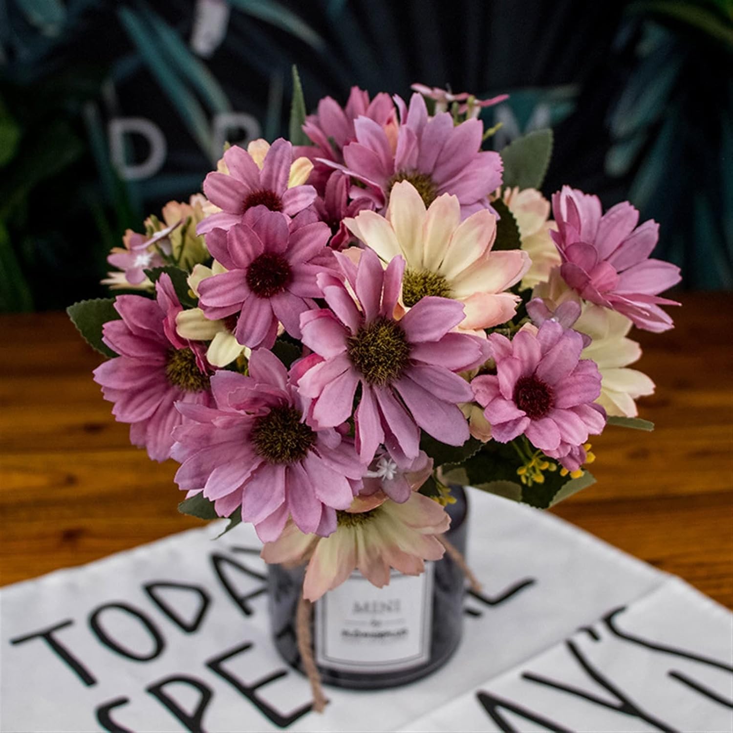 GaRcan Artificial Flowers 21 Heads Silk Daisy Wedding Bouquet