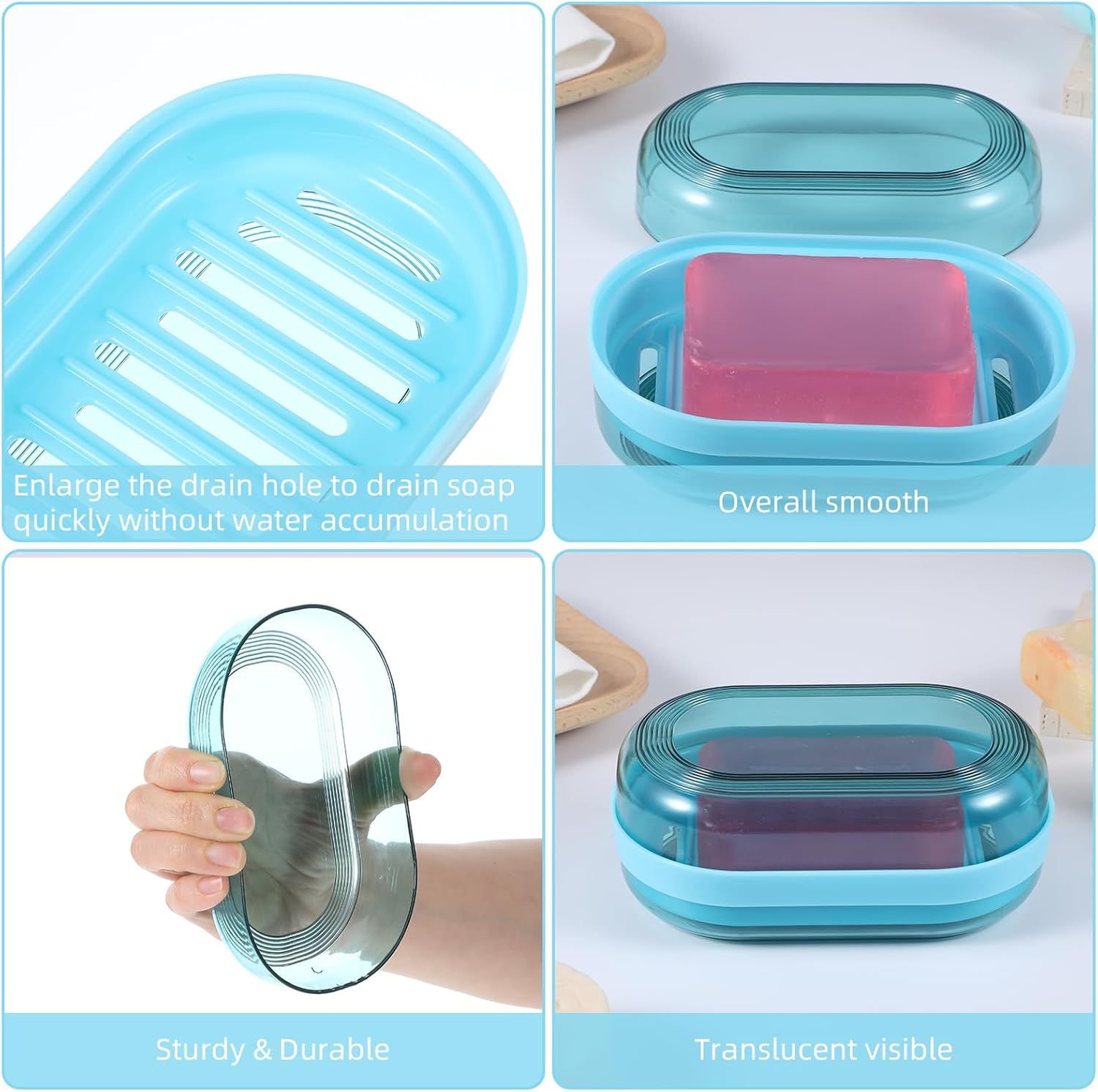Dimeho Shampoo Bar Holder Travel Case - Blue