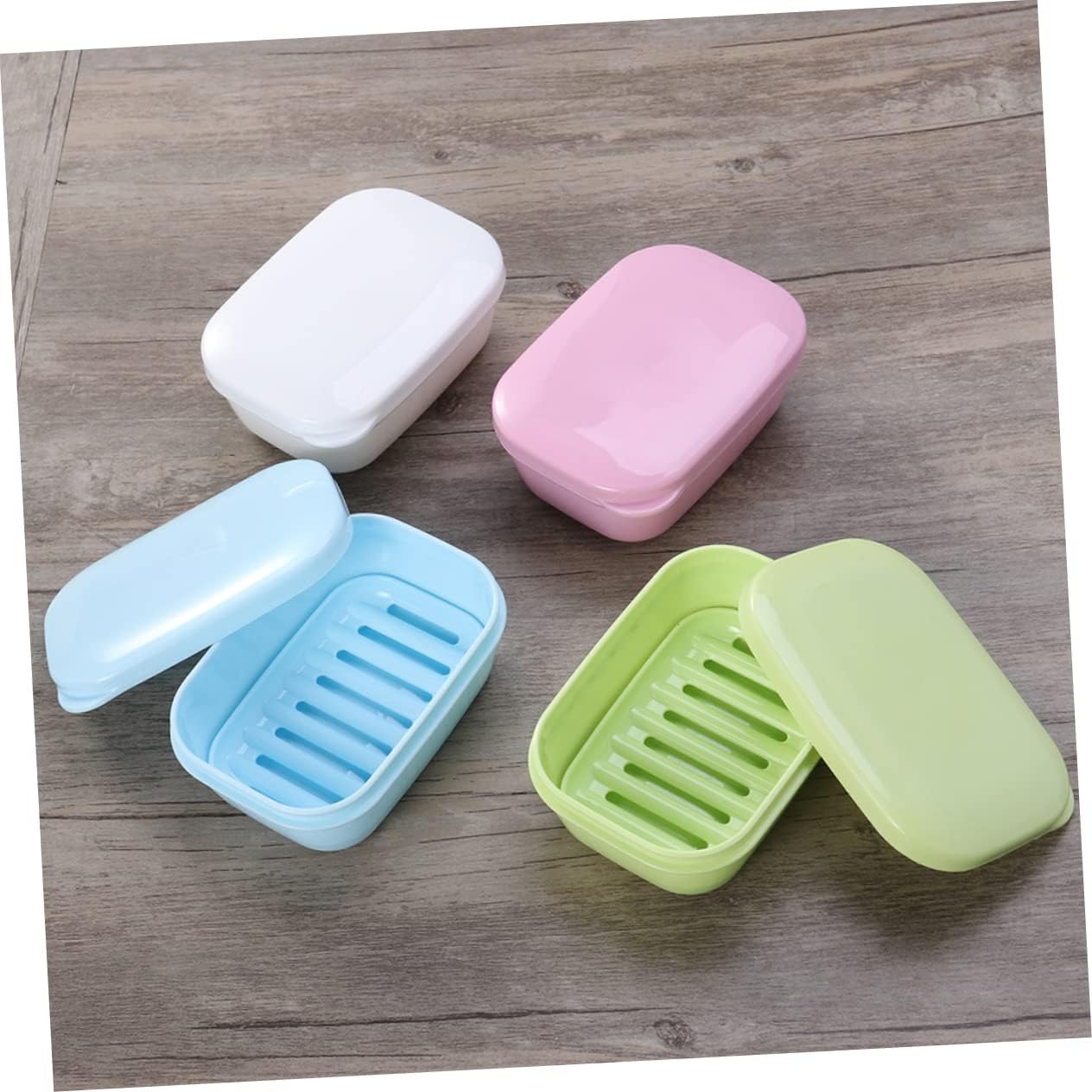PRETYZOOM Leakproof Soap Box with Drainer for Bathroom and Travel